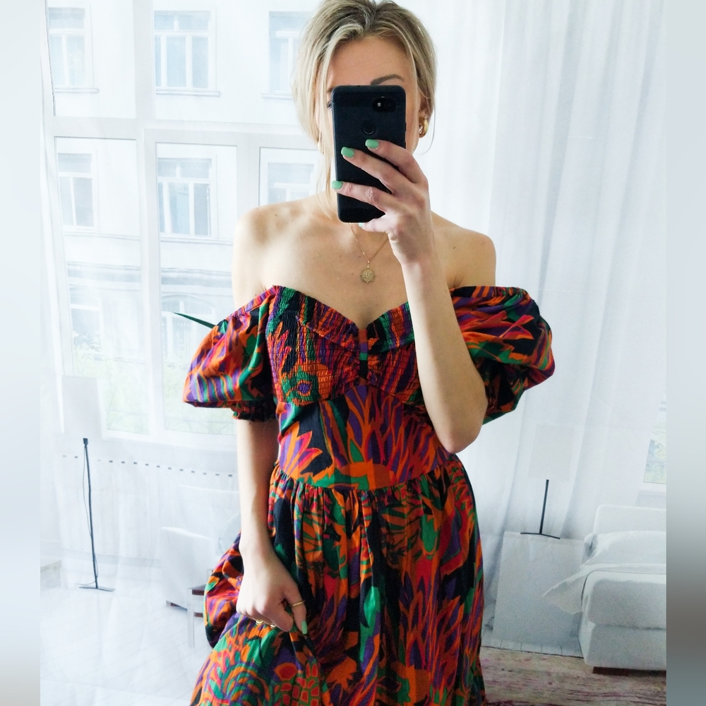 House Of Harlow 1960 Smocked Dress